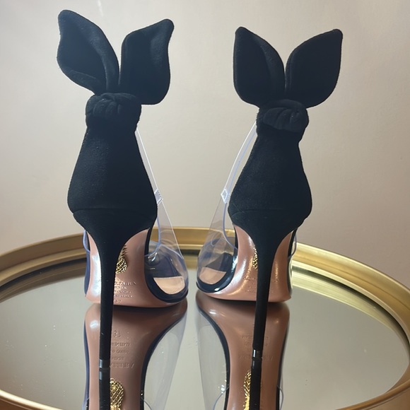 Aquazzura Tie Bow Plexi 105 pumps - Picture 14 of 17